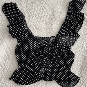 Topshop polka dot crop tank